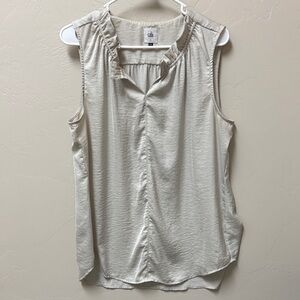 Cabi sleeveless ruffled top